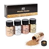 LET'S RESIN Metallic Mica Powder, 5 Jar Epoxidharz Farbe Set, Resin Farbe Pigmentpulver für Epoxidharz, Farbpulver zur Farbherstellung