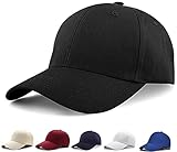 Etyepoh Unisex Kappe - Baseball Cap für Herren und Damen, Verstellbar Reine Farbe Baseboard Baseballkappe Mütze (A-schwarz)