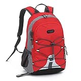 AOKUO Studentenwanderer Rucksack Outdoor Rucksack Männer und Frauen Wandern Sport Reise Bergsteiger Tasche Wasserdicht und atmungsaktiv Rucksack (Color : Red, Size : L)