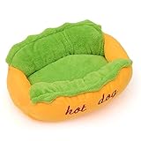 ZPDD Lustige Hot Dog Bett Haustierliege Hundebett Zwinger Katze Welpe Warmes Weiches Haus Warme Sofamatte Korbdecke Hot Dog Betten Schlafsack (Size : L 72cm x 62cm x 23cm)