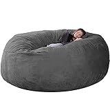 YAHAO Big Sitzsäcke für Erwachsene,Riesen Plüsch Sitzsack Abdeckung Rest Möbel Runde Sofa 7ft Sitzsack Wohnzimmer Schlafen Schlafsofa Kinder Erwachsene Geeignet Kein Fü