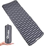 Isomatte Outdoor, Exqline Isomatte Camping Sport Ultraleicht Isomatte Aufblasbar Faltbar Isomatten Luftmatratze Camping Schlafmatte Outdoor Matratze Sleeping Pad Kompakte Kleines Packmaß