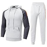 DRESCOKLJ Herren Trainingsanzug Gym Lose Sportanzug Herrenbekleidung Activewear Anzug Freizeitanzug Jogginganzug Track Suits Sportbekleidung Sweatshirt Jogging