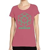 Decentralize Bitcoin Crypto Cryptocurency Vector Pink Crew Neck Women's T-Shirt M