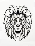 Löwe 50 cm Wanddeko Löwe Deko Wanddekoration Lion Wooden Wall Decoration Lion Wall Art Geometrische Ornamente Minimalistische Wandkunst Hängende Dek