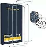 3 Pack Screen Protector for iPhone 13 Pro Max 6.7' with 2 Packs Camera Lens Protector, HD Full Screen Tempered Glass Film, 9H Hardness, Easy Install - Case Friendly