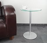 freeroom24 Beistelltisch/Couchtisch/Glastisch/rund JohannaXL Ø40 x H.60