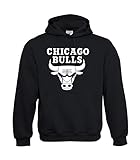 Textilmonster Kapuzenpullover - Chicago Bulls (L, Schwarz)
