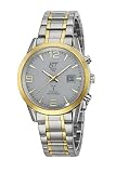 ETT Eco Tech Time Funk Solar Herren Uhr Analog mit digitalem Datum mit Edelstahl Armband EGS-11501-42M