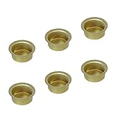 Auswahl Sorte + Menge - Kerzentülle Kerzeneinsatz Kerzenhalter Tropfenfänger aus Metall, für Baumkerzen, Puppenkerzen, Pyramidenkerzen Tafelkerzen und Teelichter - Hier 6 Stück Tülle 17