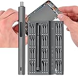 Lacovoni Schraubenzieher Set Werkzeugset Feinmechanik Präzisionsschraubendreher Set Präzisionswerkzeug, 330mah, Led licht, 0.15