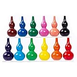 Wachsmalstifte für Kleinkinder, ungiftig, 12 Farben Abwaschbare Sichere Essbare Zeichenstift Buntstifte Finger-Handgriff-Stifte, Buntstifte Stapelbares Spielzeug für Babys, Kleink