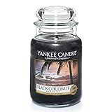 Yankee Candle Duftkerze im Glas (groß) | Black Coconut | Brenndauer bis zu 150 S