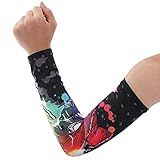 Kompressions-Armmanschetten für Damen Herren Sonnenschutz 3D Mode Muster Tattoo Ärmel 1 Paar (A02)