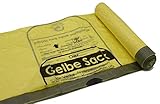 10 Rollen Gelber Sack, Gelbe Säcke mit praktischem Zugband, 90 Liter, 15µ - Wertstoffsack