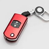 YXNVK Auto Klappschlüssel Koffer Abdeckung   Auto Remote Key Protect Shell Schlüsselbund Ring, Für Mazda 2 3 6 CX5 CX-7 CX-5 RX8 MX5