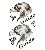 Klebetattoos Tattoo Adler Köpfe Guide asiatische Zeichen 1 Bogen 5 M