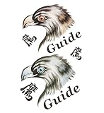 Klebetattoos Tattoo Adler Köpfe Guide asiatische Zeichen 1 Bogen 5 M