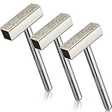 3 Stücke Schleifscheibe Dresser Diamant Schleifscheiben Kommode Stein Kommode Tischschleifmaschine zum Schleifen von Entgratungsscheiben, Silb