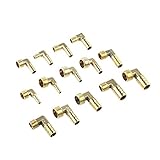 TRLOIYEW Messing Schlauchstutzen Fitting 1/8 Zoll 1/4 Zoll 3/8 Zoll 1/2 Zoll BSP Außengewinde Winkel 90 Grad 6/8/10/12/14/16 mm Widerhaken Kupplung Adapter 8 mm Stutzen 1/8 Z