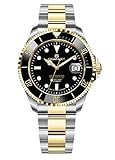 Gigandet Herren-Automatikuhr Sea Ground 300 Ceramic Date - Made in Germany - Keramiklünette - Saphirglas - Swiss Super Luminova - Edelstahl - 300m/30bar wasserdicht - G300-016M-C