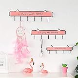 Wandhalterung Haken Haken Wandhaken Handgefertigte Holzhaken Hut Moderne Holzeingangstür Badezimmer Organizer Rustikal Aufhänger Handwerk Handtuch Home Suspension Four Pink