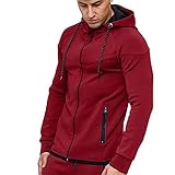 Männer Sweatjacke Herren Zipper Kapuzenjacke Hoodie Kapuzenpullover jacken Herbst Winter Patchwork Sweatshirt Tops CICIYONER