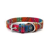 HLMJ Haustier Liefert Doppeltes Canvas-Kabelbaum Hundekragen Bunt Für Kleine Und Mittlere Große Retractable (Color : Red, Size : XS.)