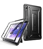 SUPCASE Hülle für Samsung Galaxy Tab S7 FE 12.4 Zoll 2021 Bumper Case 360 Grad Schutzhülle Robust Cover [Unicorn Beetle PRO] mit Displayschutz und S Pen Halter (SM-T730 / SM-T736B) (Schwarz)