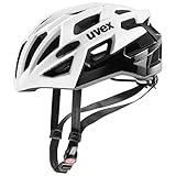 Uvex Unisex – Erwachsene, race 7 Fahrradhelm, white black, 55-61