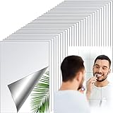 30 Stücke Spiegel Blätter Selbstklebende Flexible ohne Glas Spiegel Fliesen Spiegel Wandaufkleber für Haus Badezimmer Dekor (5,9 x 3,9 Zoll)