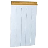 Ferplast Türvorhang für die Hundehütten Modell Domus Medium und Canada 2, Tür für Outdoor-Hundehütten, transparente PVC-Lamellen, wasserdicht, Schutz vor Wind und Kälte, 27,5 x h, 42