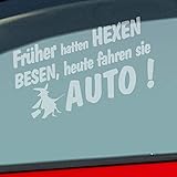 Hellweg Druckerei Früher Hatten Hexen Besen Heute Fahren Sie Auto Auto Aufkleber Sticker Heckscheibenaufkleb