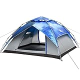 Forceatt Zelt 4 Personen 3-4 Saison, Pop Up Zelt, Nur 20 Sekunden Einrichtung, Leichtes und Tragbares Campingzelt, Wasserdicht und Winddicht, Geeignet für Camping, Trekking und Bergsteig