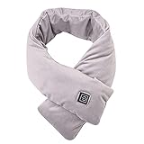 BGUK Beheizter Schal, USB-elektrischer Heizschal für Männer/Frauen Wasserdichter beheizter Nackenwickel-Wärmeschal（ohne Powerbank）