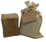 BioOrient - Originale Natürliche Aleppo Seife 200 g - Handgemachte Seife - 100% Naturprodukt Vegan - Olivenseife - Haarseife - Körperpflege - Duschseife - Naturseife - Peeling T