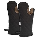 Berry® Ofenhandschuhe - höchste Qualität aus Baumwolle - hitzebeständige Backhandschuhe - extra lang und rutschfest - plastikfrei verpack