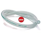 2 Meter Durchmesser 25 mm | transparenter Rohr 25 mm innen 33 mm außen für Lebensmittel Sertix von FOLL PLAST ®