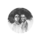 Aquarell Mode Sexy Naked Afroamerikaner Frauen Spritzer Rund Rutschfester Gummi Bequeme Computer Mauspad Gaming Mousepad Matte Mit Desig