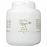 Chlorella-Pulver aus Deutschland - Reich an Vitamin B12 Chlorophyll Eisen (Rohkost Vegan) Grüne Mikroalge, Regionales Superfood - Rein & Kontrolliert - Chlorella Vulgaris Powder | PureRaw 1000g / 1kg