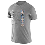 QiNXIN Herren's T-Shirt Ace's Tattoo ONE Piece mit Rundhals Sommer T-Shirts Kurzarm T Shirts Casual Tee Shirt Grau XX-Larg