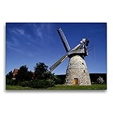 CALVENDO Premium Textil-Leinwand 75 x 50 cm Quer-Format Röckemanns Mühle Eisbergen (Erdholländer), Leinwanddruck von Martina Berg