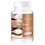 Bor (Boron) 3mg - 180 vegane Tabletten - Natriumtetraborat - Hochdosiert - ! FÜR 6 MONATE !