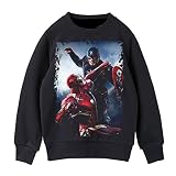 Marvel Avengers Captain America Distressed Shield T-Shirt,Herren T-Shirt Amerika Captain Slim Fit,Captain America Marvel Weihnachtspullover Schild Blau Rot Strickp