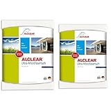 ALCLEAR 950002 Microfaser Fenstertuch & Chrom - 60x45 cm, Weiss & 950001 Microfaser Fenstertuch - ideal als Scheibentuch zum Putzen von Auto, Haushalt, Fenster & Chrom - 40x45 cm, W