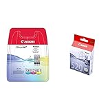 Canon 1700288 - 3 original Tintenpatrone Multipack C/M/Y für Pixma Inkjet Drucker MX860-MX870-MP540-MP540x & PGI-520BK Tintenpatrone 19ml, schw