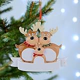 Dantazz Weihnachtsschmuck DIY Harze Elch Hängendes Ornament Personalisiert Familie DIY Anhänger Dekoration Weihnachtselch Dekor Weihnachtsbaum Anhänger Christbaumschmuck (S, OneSize)