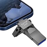 EATOP USB3.0 Flash Drive 512GB, USB Externer Speicher Memory Stick Thumb Drive Foto Stick Kompatibel mit iPhone, Android, Computer (Dunkelgrau)