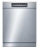 Bosch SMU4HCS48E Serie 4 Unterbau-Geschirrspüler / D / 60 cm / Edelstahl / 85 kWh/100 Zyklen / 14 MGD / SuperSilence / Extra Trocknen / VarioBesteckkorb / Home C