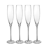 Xu Yuan Jia-Shop Champagnerglas Hohe Champagner-Gläser-4-teiliges Elegantes Glaswaren, perfekt für Hochzeiten, Party-Essentials, Weingeschenke. Schaumweing